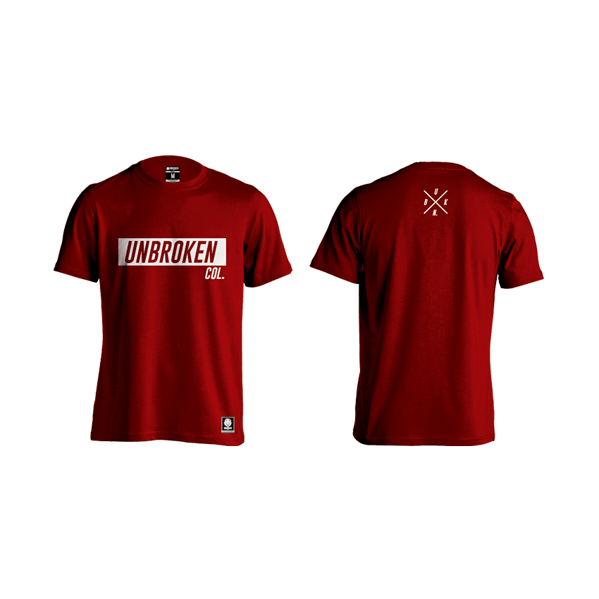 Camiseta Hombre Unbroken col vino - Unbroken Sports Wear 