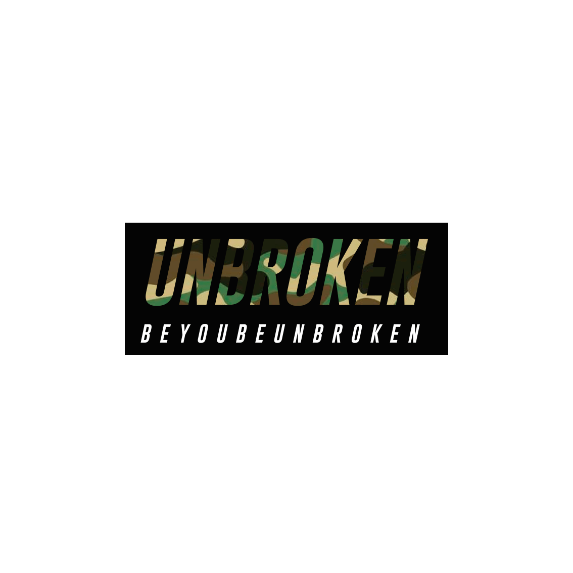 Sticker Unbroken Militar coleccionable - Unbroken Sports Wear 