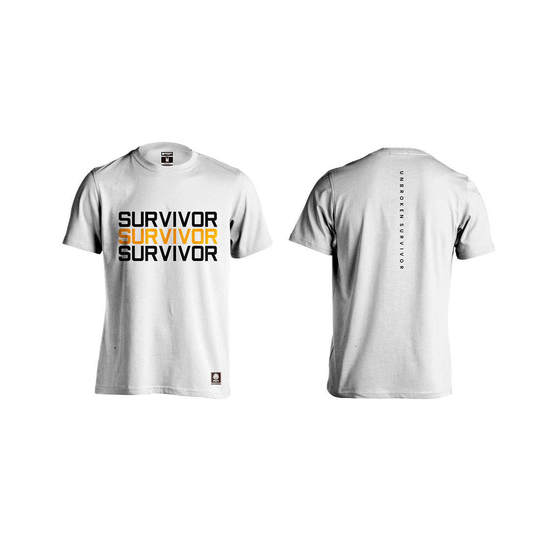 Camiseta Survivor Hombre white - Unbroken Sports Wear 